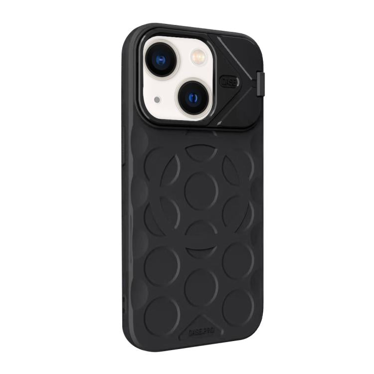For iPhone 14 Lens Frame Holder MagSafe PC Hybrid TPU Phone Case
