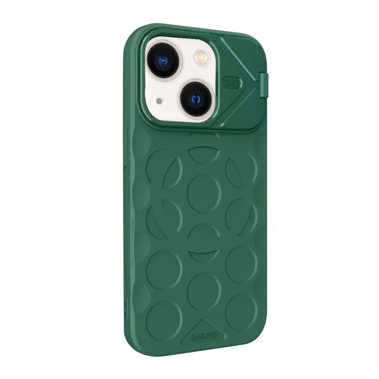 For iPhone 14 Lens Frame Holder MagSafe PC Hybrid TPU Phone Case