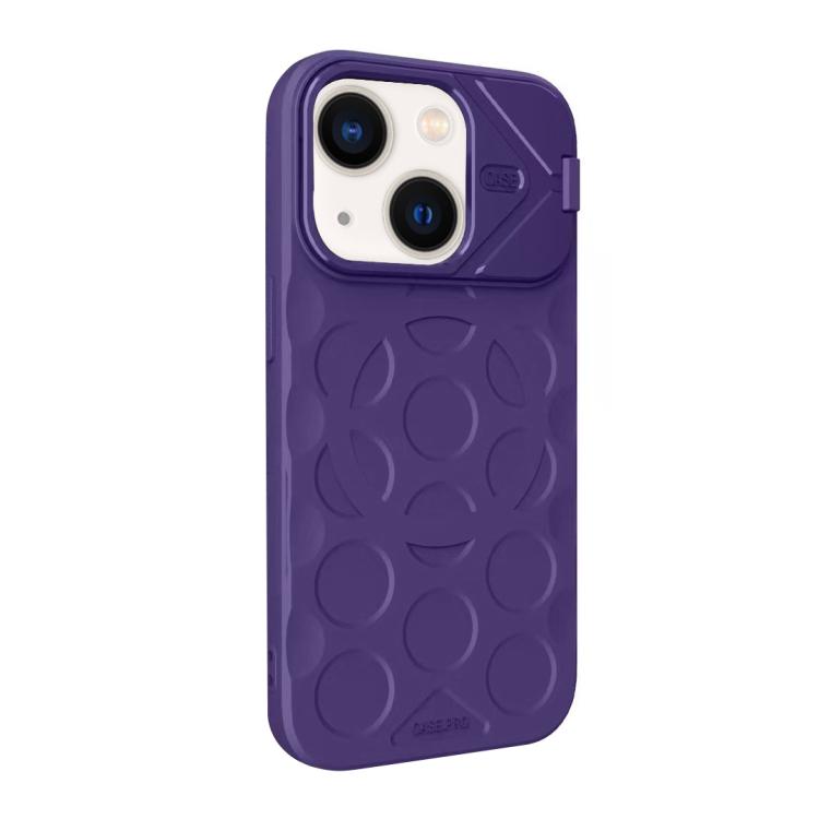 For iPhone 14 Lens Frame Holder MagSafe PC Hybrid TPU Phone Case