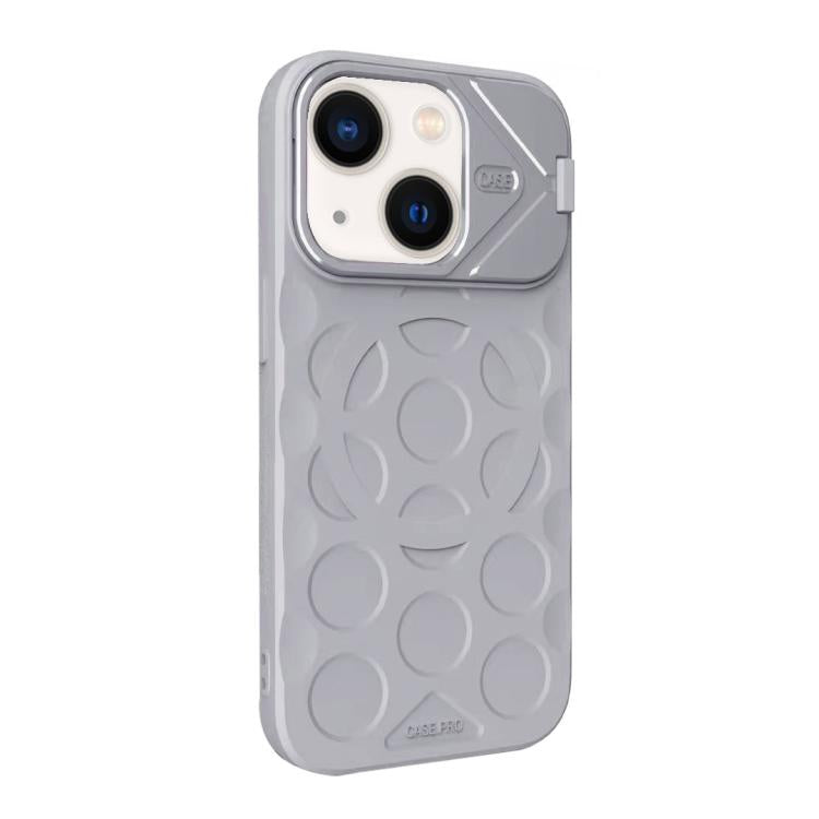 For iPhone 14 Lens Frame Holder MagSafe PC Hybrid TPU Phone Case