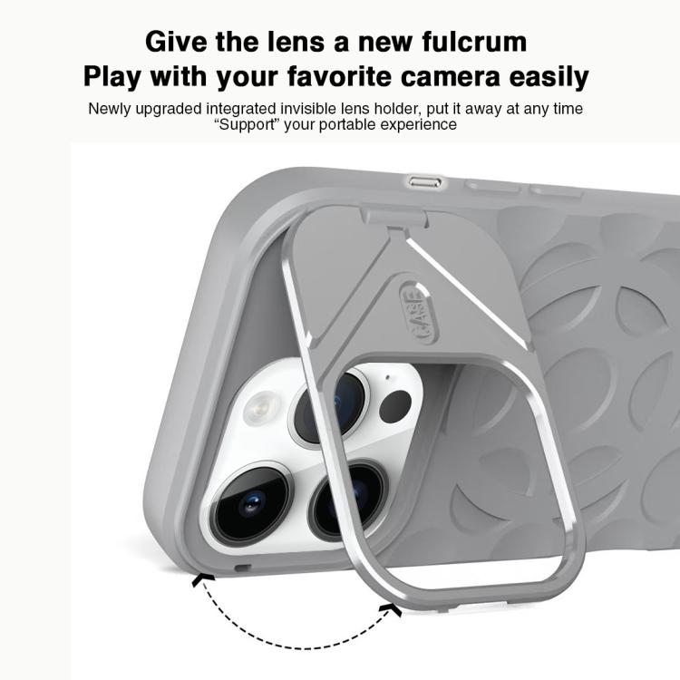 For iPhone 13 Pro Max Lens Frame Holder MagSafe PC Hybrid TPU Phone Case