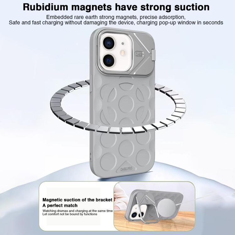 For iPhone 12 Lens Frame Holder MagSafe PC Hybrid TPU Phone Case
