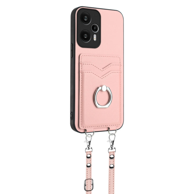 For Xiaomi Redmi Note 12 Turbo R20 Crossbody Rope Ring Card Holder Phone Case