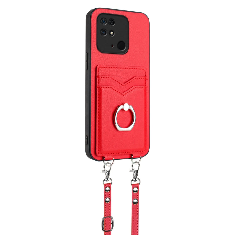 For Xiaomi Redmi 10C R20 Crossbody Rope Ring Card Holder Phone Case
