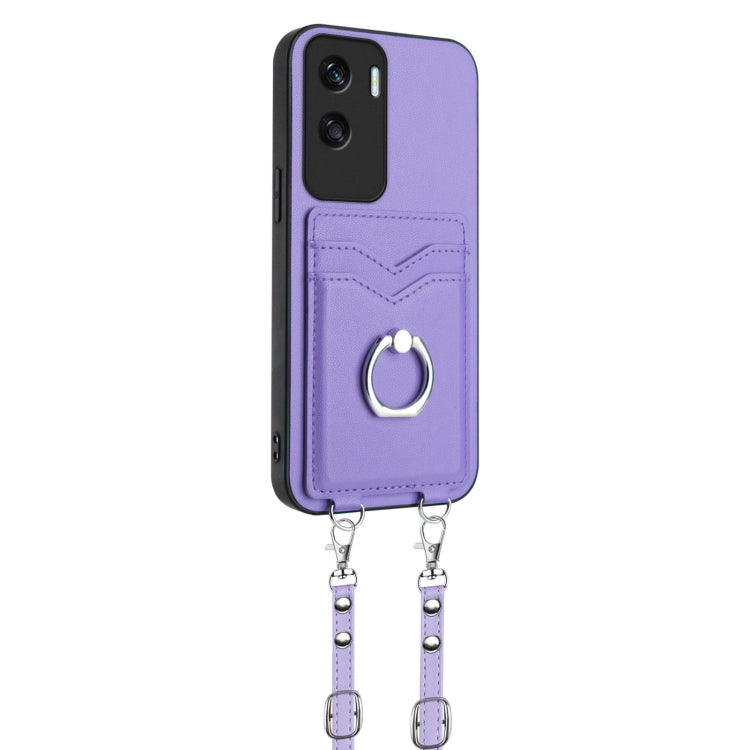 For Honor X50i R20 Crossbody Rope Ring Card Holder Phone Case