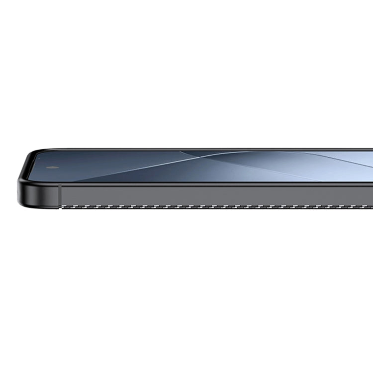 For Xiaomi Redmi 13 4G Carbon Fiber Texture Shockproof TPU Phone Case - Black