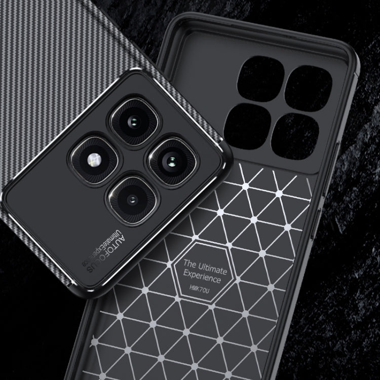 For Redmi K70 Ultra Carbon Fiber Texture Shockproof TPU Phone Case - Black
