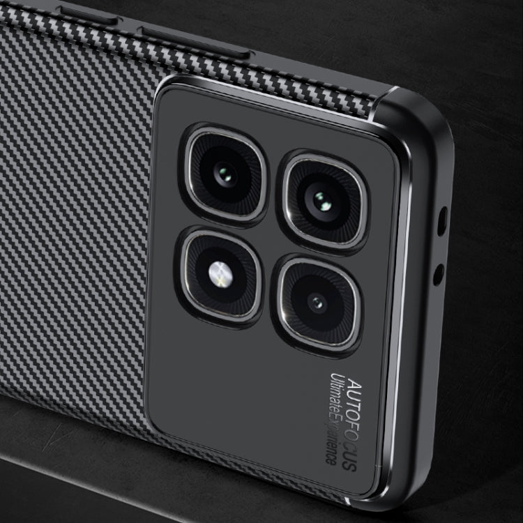 For Redmi K70 Ultra Carbon Fiber Texture Shockproof TPU Phone Case - Black
