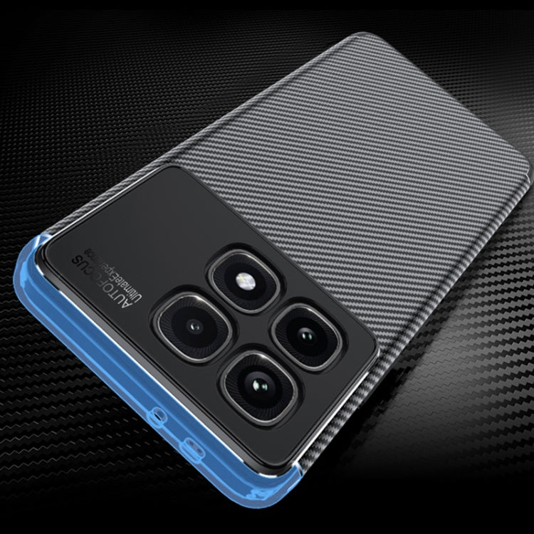 For Redmi K70 Ultra Carbon Fiber Texture Shockproof TPU Phone Case - Black