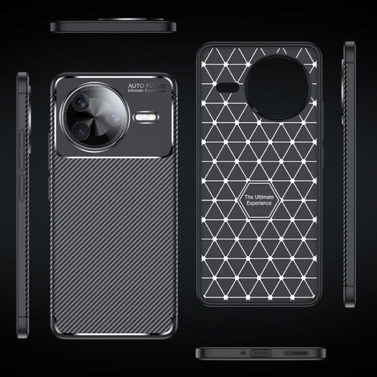 For Redmi K80 Pro Carbon Fiber Texture Shockproof TPU Phone Case - Black