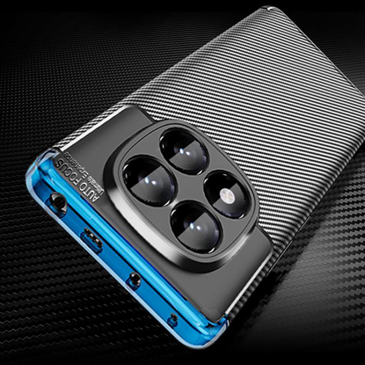 For Redmi Note 14 Pro 4G Carbon Fiber Texture Shockproof TPU Phone Case - Black