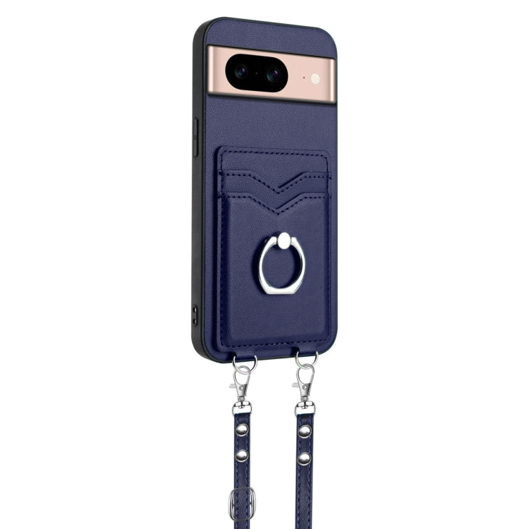For Google Pixel 8a R20 Crossbody Rope Ring Card Holder Phone Case