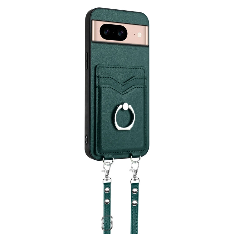 For Google Pixel 8a R20 Crossbody Rope Ring Card Holder Phone Case