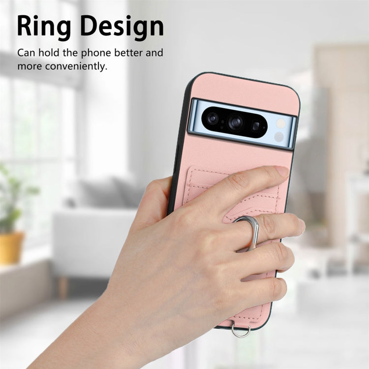 For Google Pixel 8 Pro R20 Crossbody Rope Ring Card Holder Phone Case