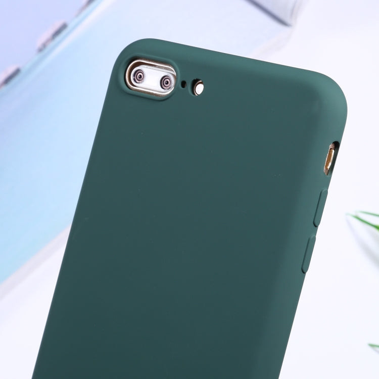 For iPhone 8 Plus / 7 Plus Silicone Camera Precision Hole Phone Protective Case