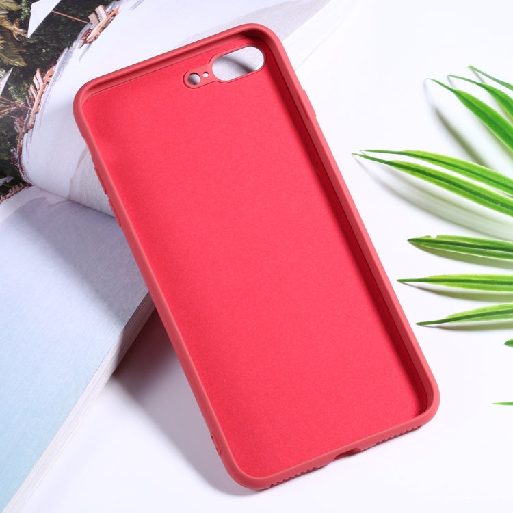 For iPhone 8 Plus / 7 Plus Silicone Camera Precision Hole Phone Protective Case