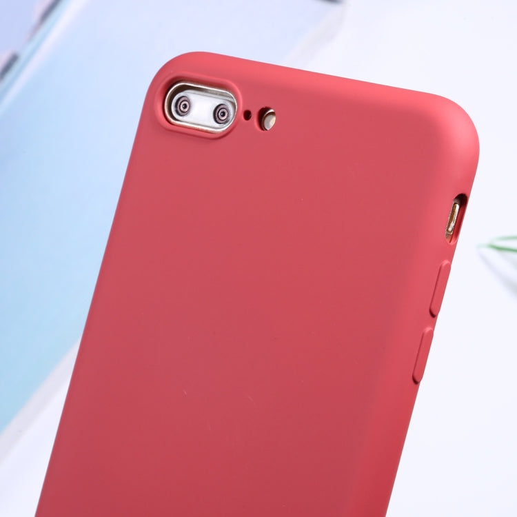 For iPhone 8 Plus / 7 Plus Silicone Camera Precision Hole Phone Protective Case