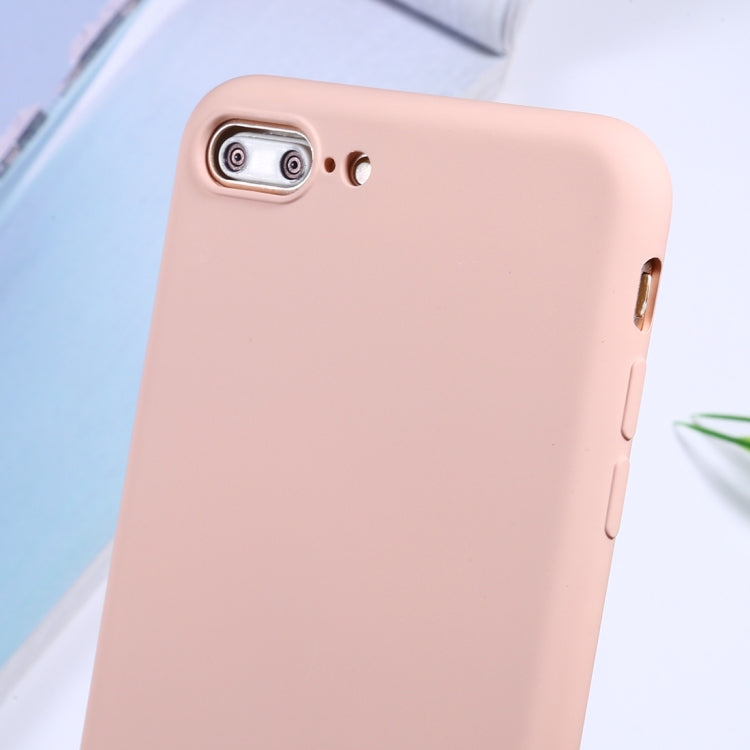 For iPhone 8 Plus / 7 Plus Silicone Camera Precision Hole Phone Protective Case