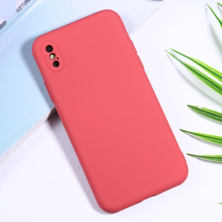 For iPhone XS Max Silicone Camera Precision Hole Phone Protective Case