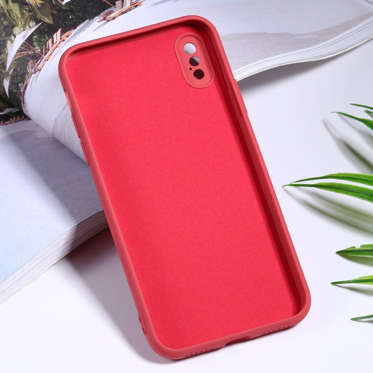 For iPhone XS Max Silicone Camera Precision Hole Phone Protective Case
