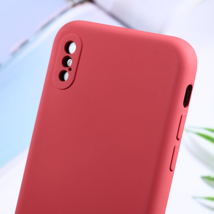 For iPhone XS Max Silicone Camera Precision Hole Phone Protective Case