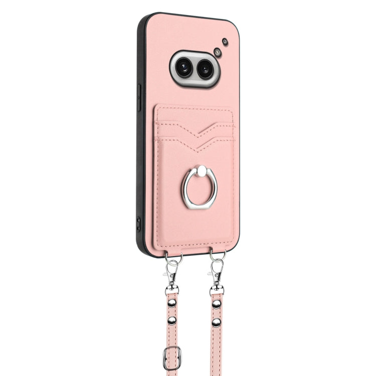 For Nothing Phone 2a R20 Crossbody Rope Ring Card Holder Phone Case