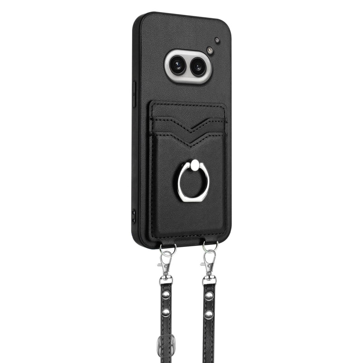 For Nothing Phone 2a R20 Crossbody Rope Ring Card Holder Phone Case
