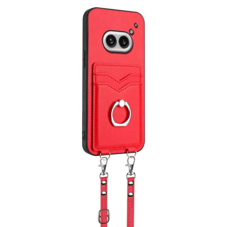 For Nothing Phone 2a R20 Crossbody Rope Ring Card Holder Phone Case
