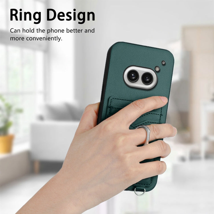 For Nothing Phone 2a R20 Crossbody Rope Ring Card Holder Phone Case