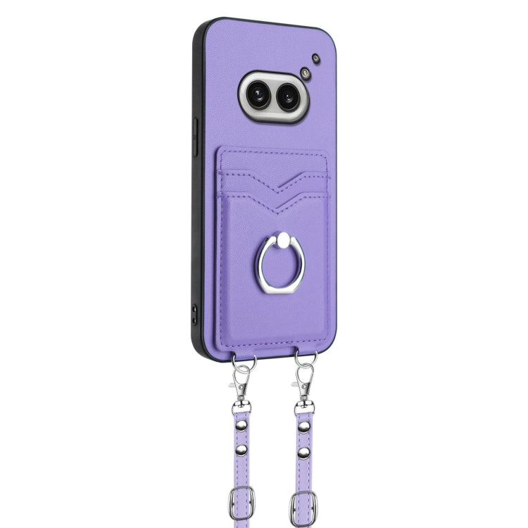 For Nothing Phone 2a R20 Crossbody Rope Ring Card Holder Phone Case