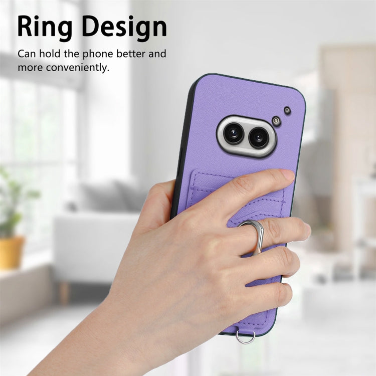 For Nothing Phone 2a R20 Crossbody Rope Ring Card Holder Phone Case