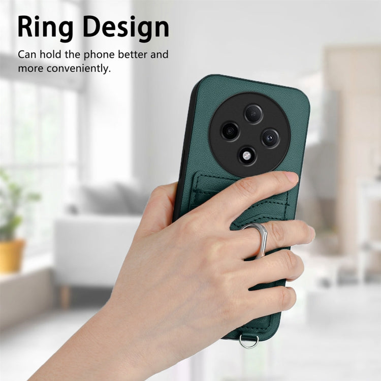 For OPPO A3 Pro 5G R20 Crossbody Rope Ring Card Holder Phone Case