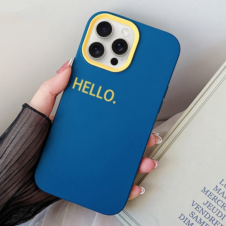 For iPhone 15 Pro Max HELLO Word PC Hybrid TPU Phone Case