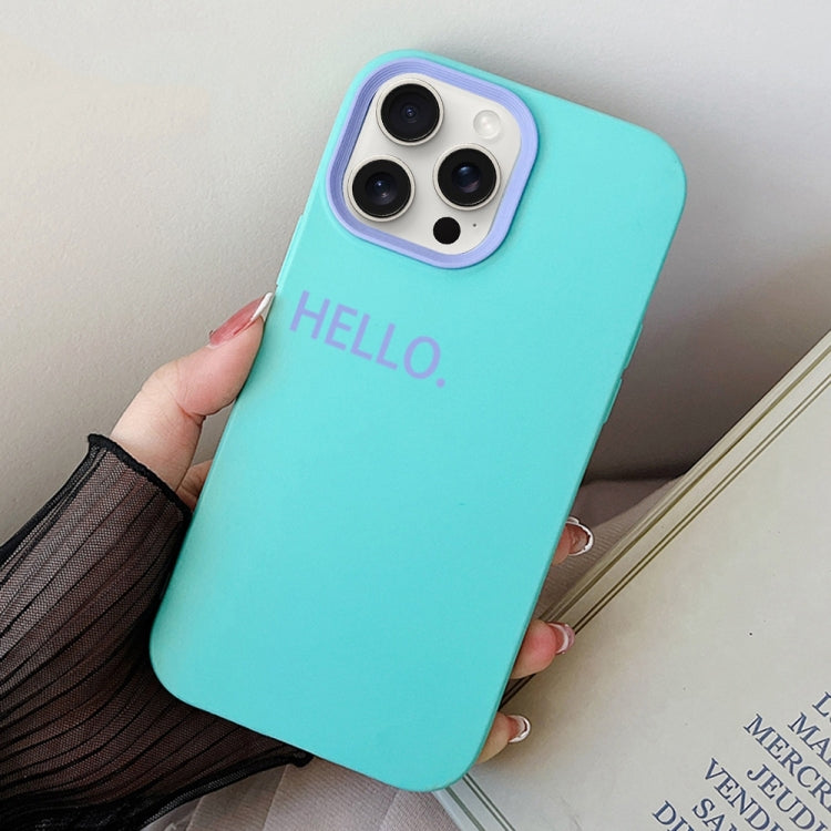 For iPhone 15 Pro Max HELLO Word PC Hybrid TPU Phone Case