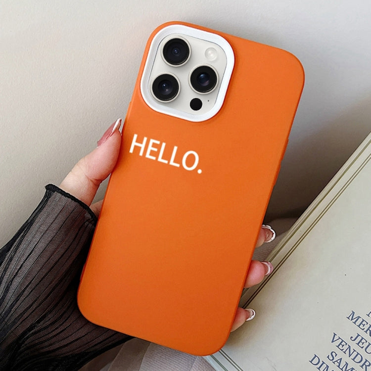 For iPhone 15 Pro HELLO Word PC Hybrid TPU Phone Case
