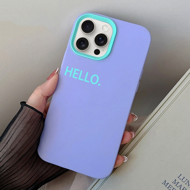 For iPhone 15 Pro HELLO Word PC Hybrid TPU Phone Case