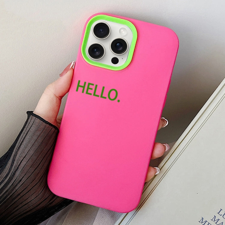 For iPhone 15 Pro HELLO Word PC Hybrid TPU Phone Case