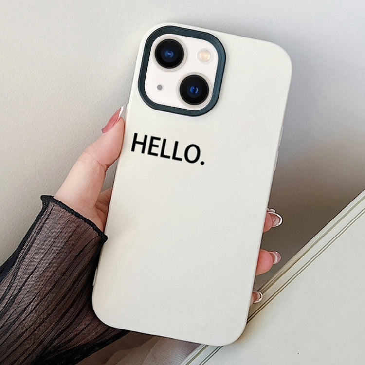 For iPhone 14 Plus HELLO Word PC Hybrid TPU Phone Case