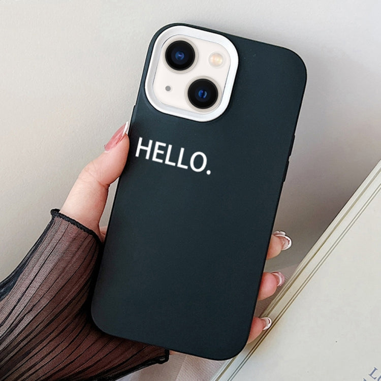 For iPhone 14 HELLO Word PC Hybrid TPU Phone Case