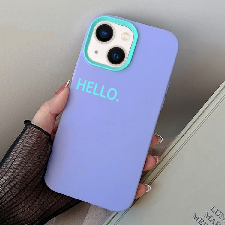 For iPhone 14 HELLO Word PC Hybrid TPU Phone Case