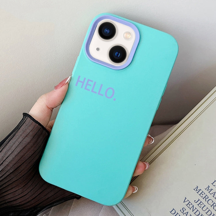 For iPhone 14 HELLO Word PC Hybrid TPU Phone Case