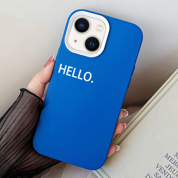 For iPhone 14 HELLO Word PC Hybrid TPU Phone Case