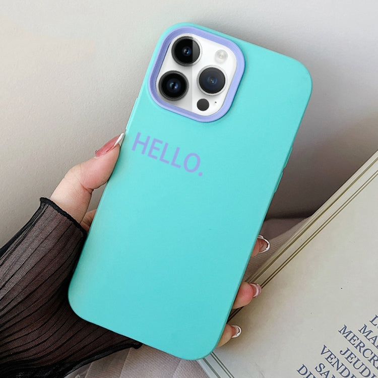 For iPhone 14 Pro HELLO Word PC Hybrid TPU Phone Case