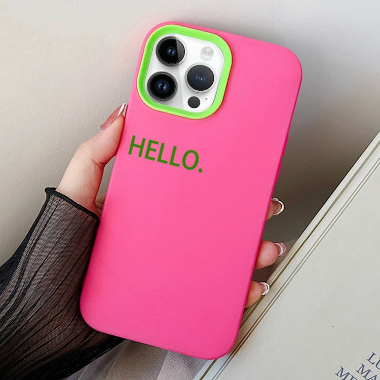 For iPhone 14 Pro Max HELLO Word PC Hybrid TPU Phone Case