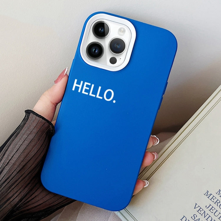 For iPhone 14 Pro Max HELLO Word PC Hybrid TPU Phone Case