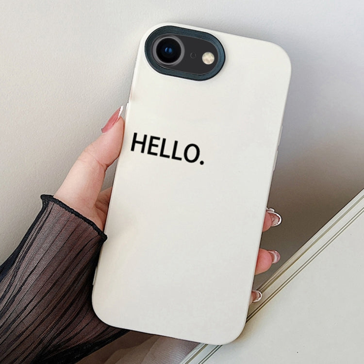 For iPhone 7 / 8 / SE 2022 HELLO Word PC Hybrid TPU Phone Case