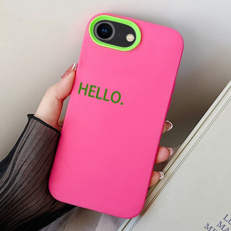For iPhone 7 / 8 / SE 2022 HELLO Word PC Hybrid TPU Phone Case