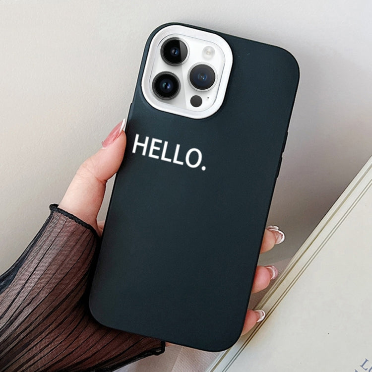 For iPhone 13 Pro HELLO Word PC Hybrid TPU Phone Case