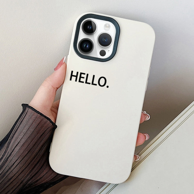 For iPhone 13 Pro HELLO Word PC Hybrid TPU Phone Case
