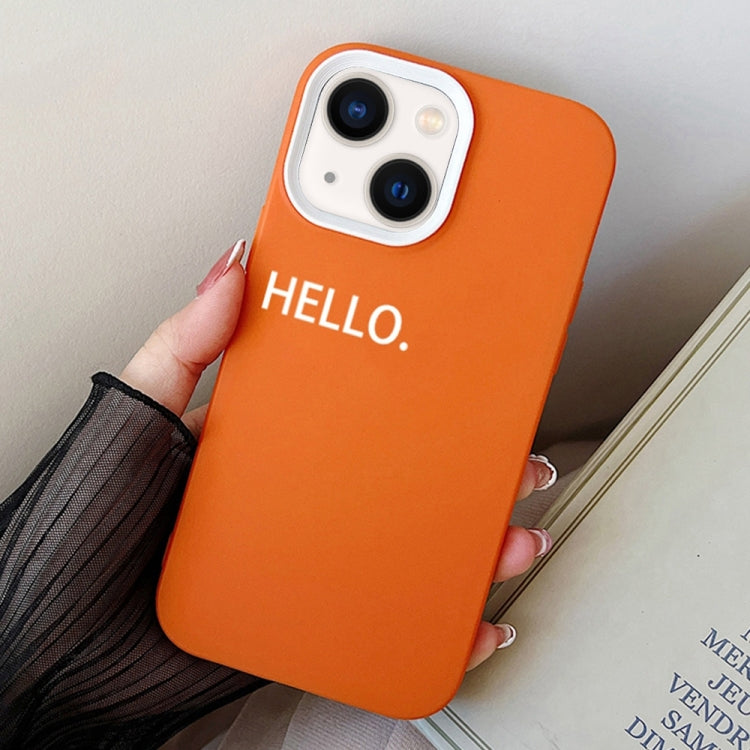 For iPhone 13 HELLO Word PC Hybrid TPU Phone Case